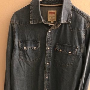 Denim Levi Button Down Shirt
